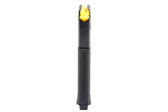 The Daniel Defense AR15 magazine features an anti tilt yellow follower